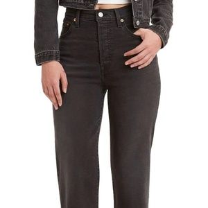 Levi's Ribcage Straight Ankle Super High Rise Women's Jeans - New - 32x27 Black